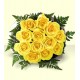 12 Yellow roses bouquet - UK
