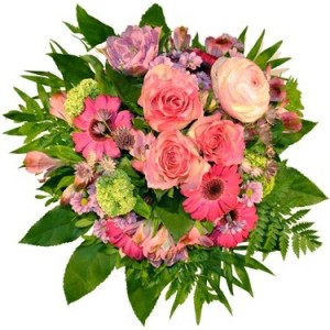 Pink hand-tied bouquet - UK 1018